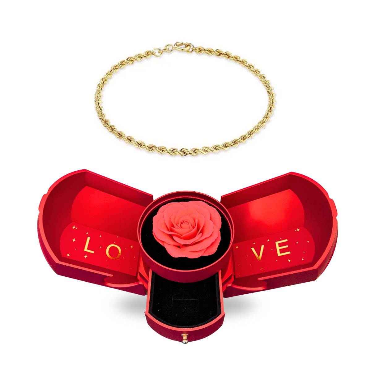 Box CUPOLA + BRACCIALE fune in Oro18kt