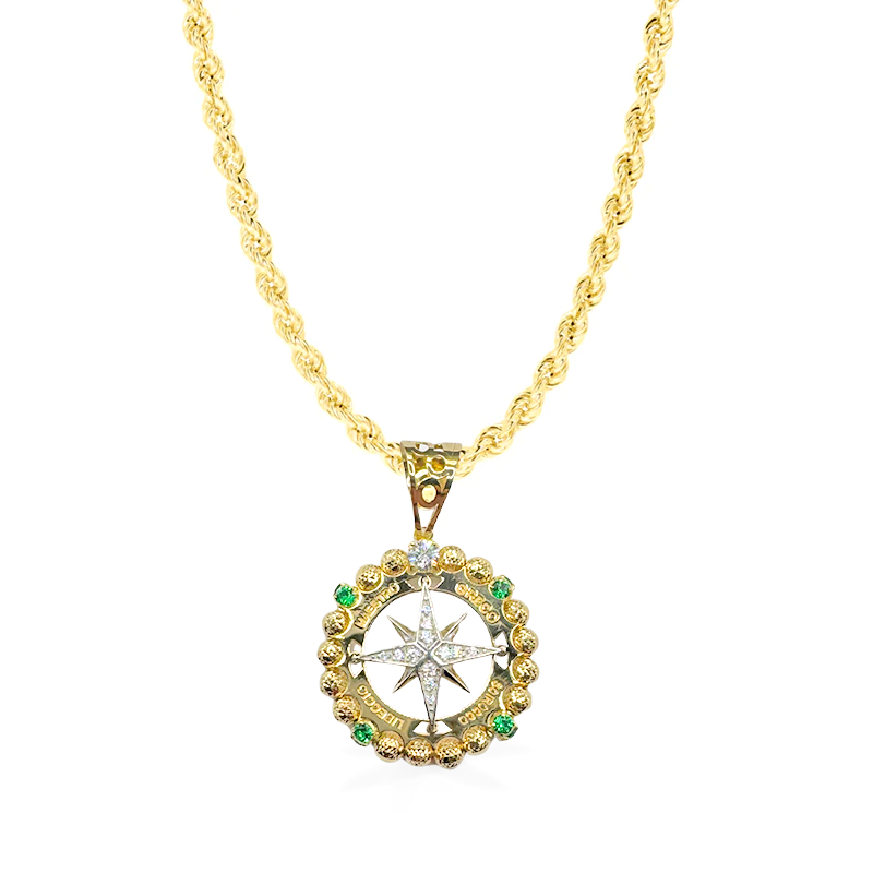 Collana Rosa dei Venti in varie colorazioni - Oro18kt - Collana laser