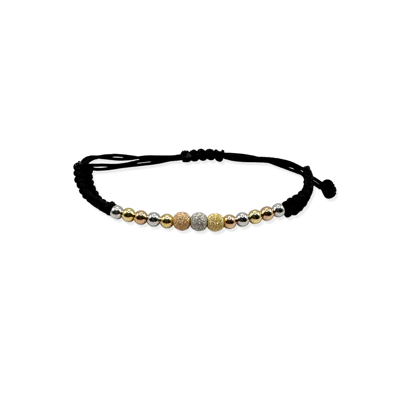 Bracciale ScoobyDoo in Tessuto a 3 colori in Oro - Oro18kt