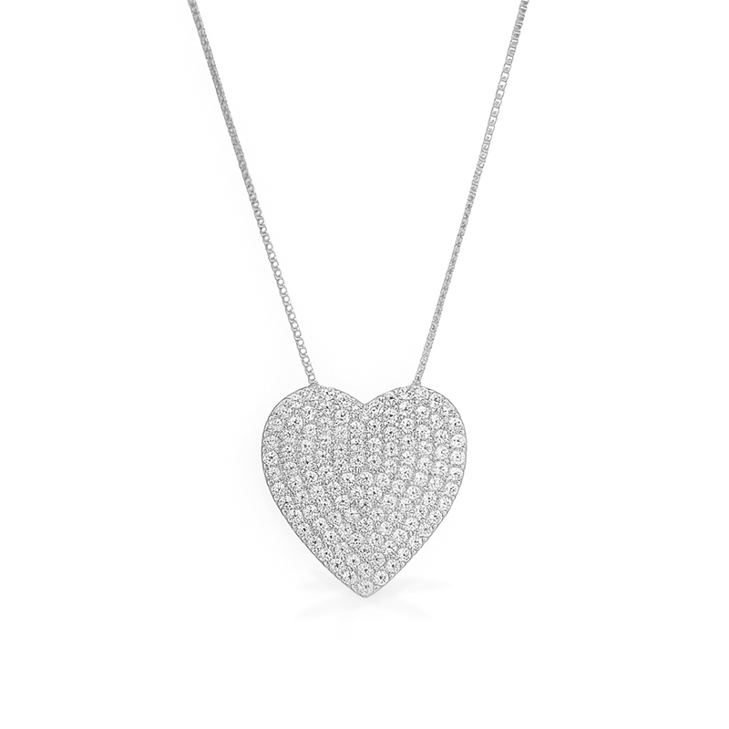 Collana con Cuore Zirconato - Argento925