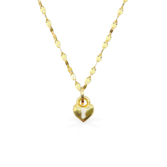 Collana "Cuore Smaltato" bianco in Oro18kt