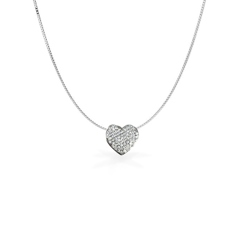 Collana Cuore pavè in Argento925