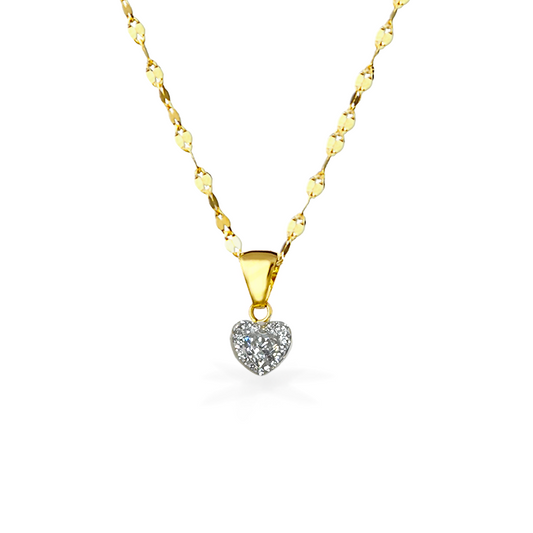 Collana "Cuore" in Oro18kt e Zirconi