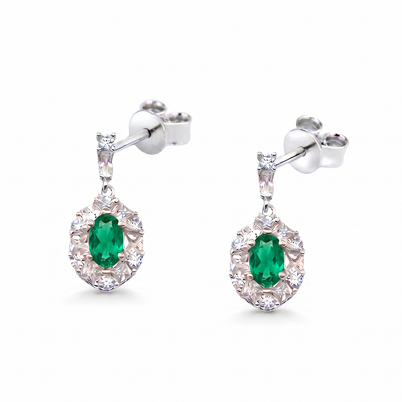 SET KATE: Anello + Collana + Orecchini - Argento925 - Colore Verde