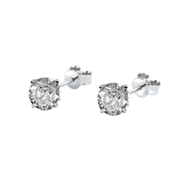 Orecchini punto luce 4mm - Argento925
