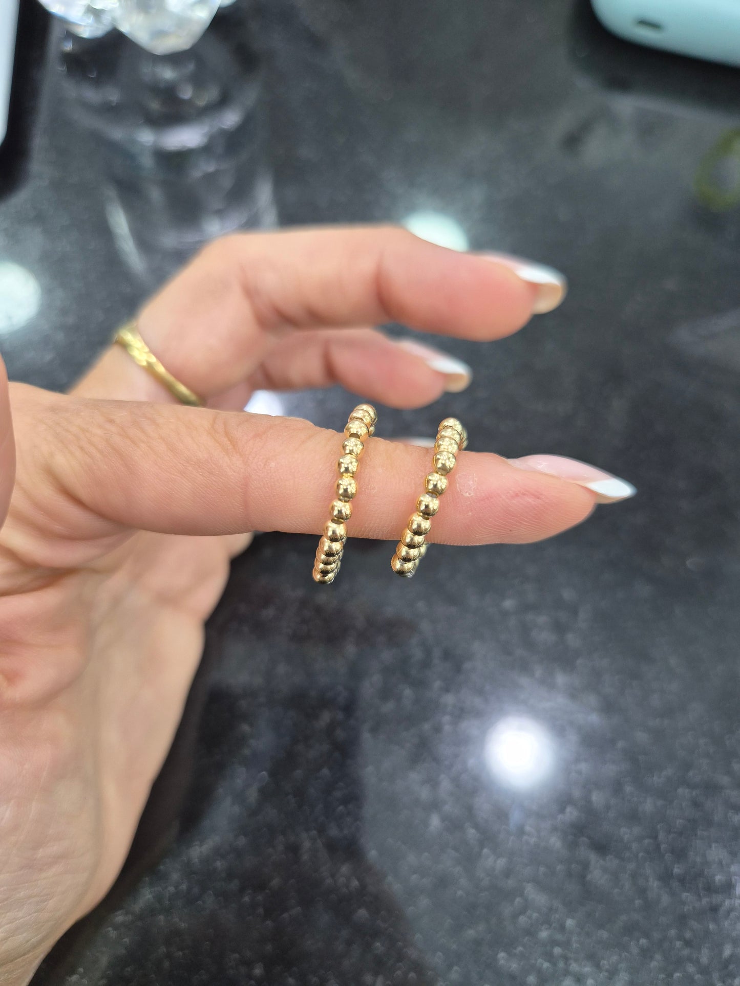 Anelli a sfera oro18kt