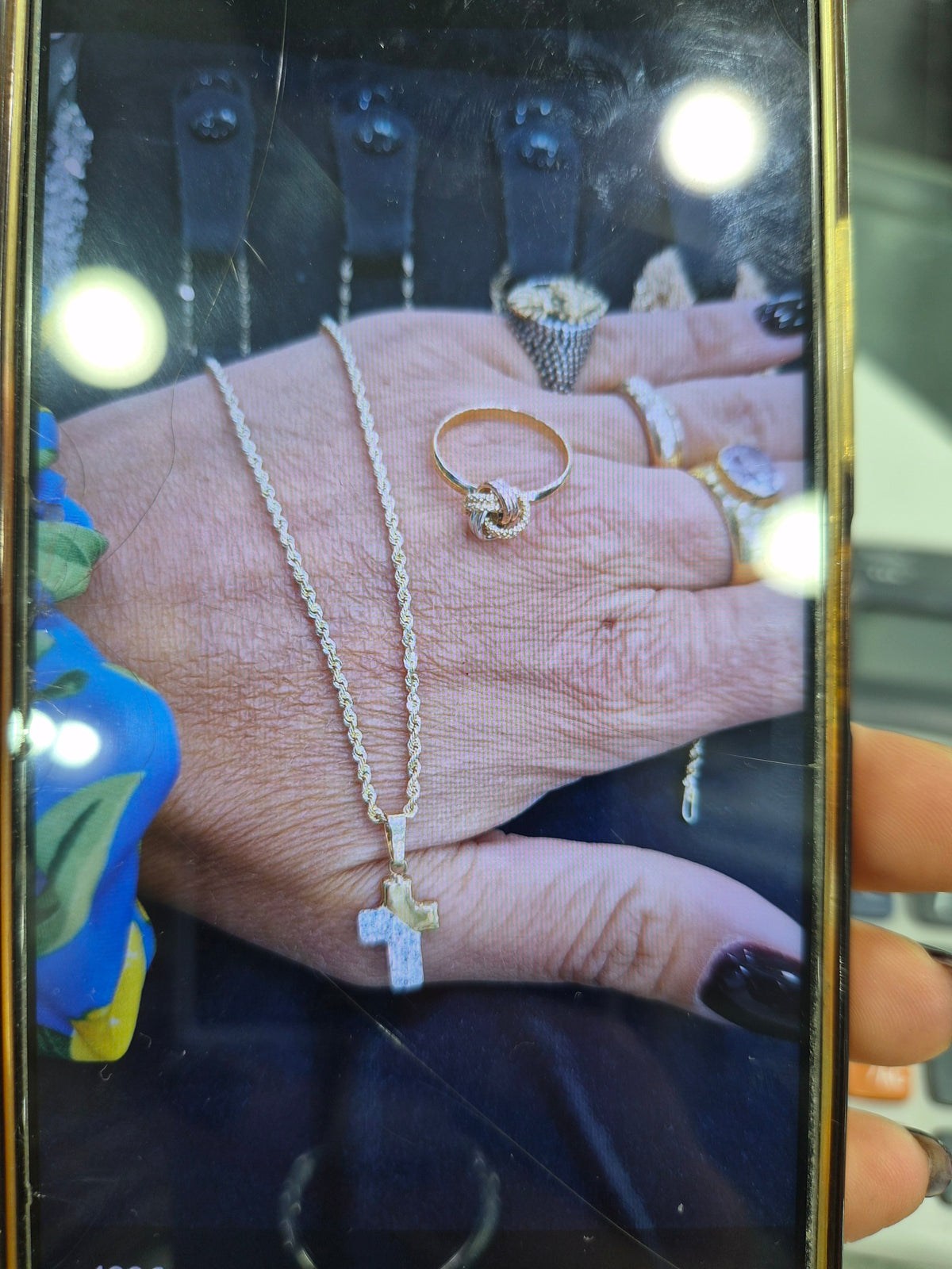 Collana a 60 cm + anello oro18kt