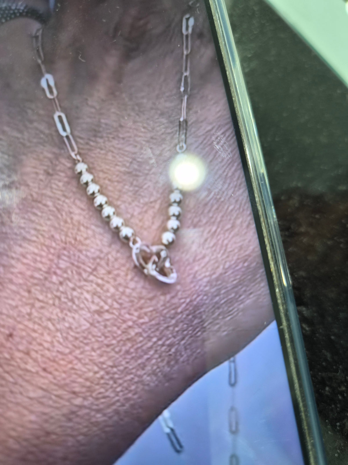 Collana cuore intrecciato oro18kt