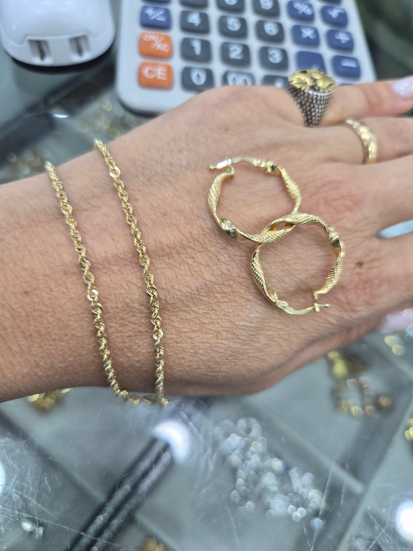 Collana e orecchini oro18kt