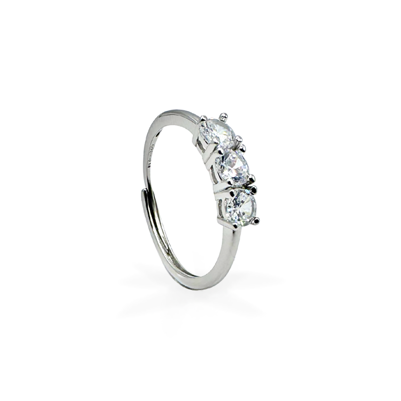 Anello Trilogy regolabile - Argento925