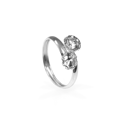 Anello Bilogy in Oro Bianco Intreccio - Oro18kt