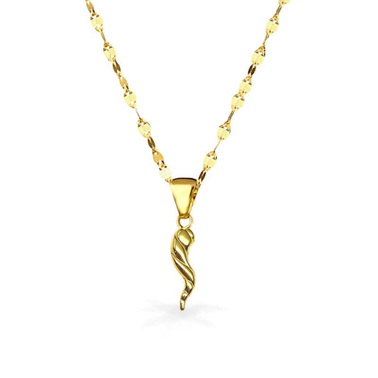 Collana in Oro con pendente Corno della Fortuna - Oro18kt