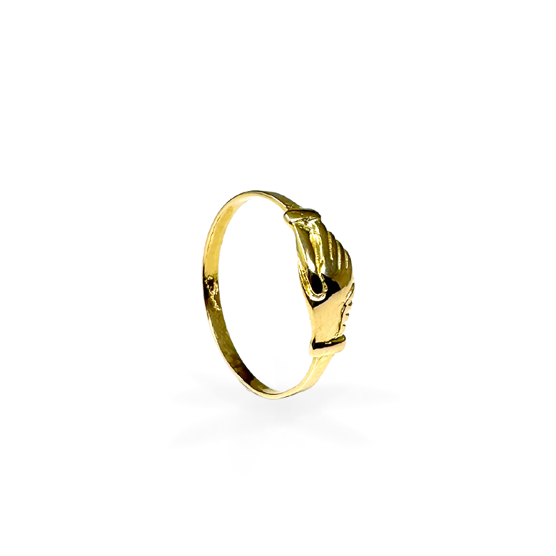 Anello in Oro Stretta di mano - Oro18kt