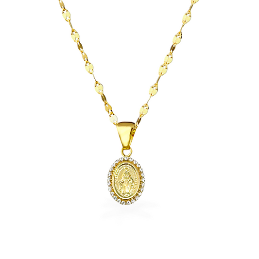 Collana in Oro con zirconi - Oro18kt