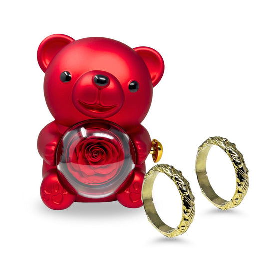 Box TEDDY + Fedine incesellate in Argento925 - Colore Oro
