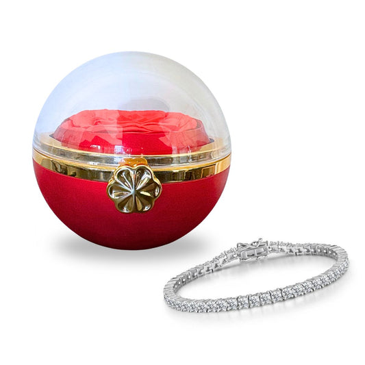 Box SFERA + TENNIS in Argento 925