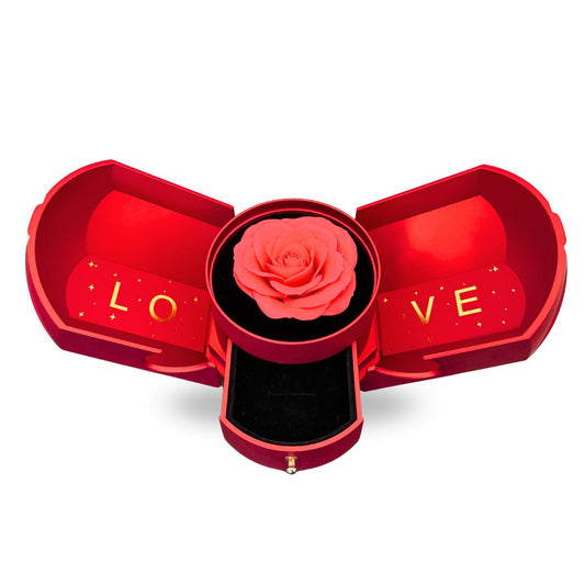 Box CUPOLA + ROSA + PORTAGIOIELLO + SCRITTA LOVE