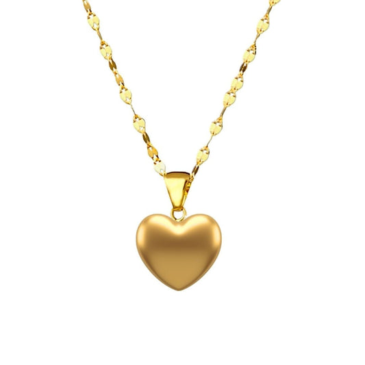 Collana in Oro - "CUORE 3D LUCIDO" - Mod. GRANDE - Oro18kt