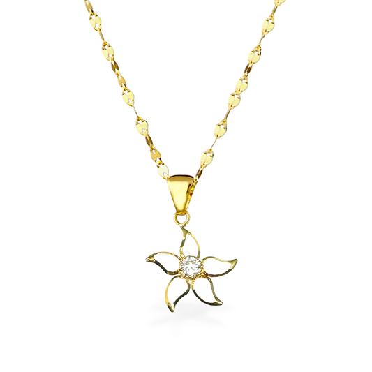 Collana in Oro con Stelle e zirconi - Oro18kt