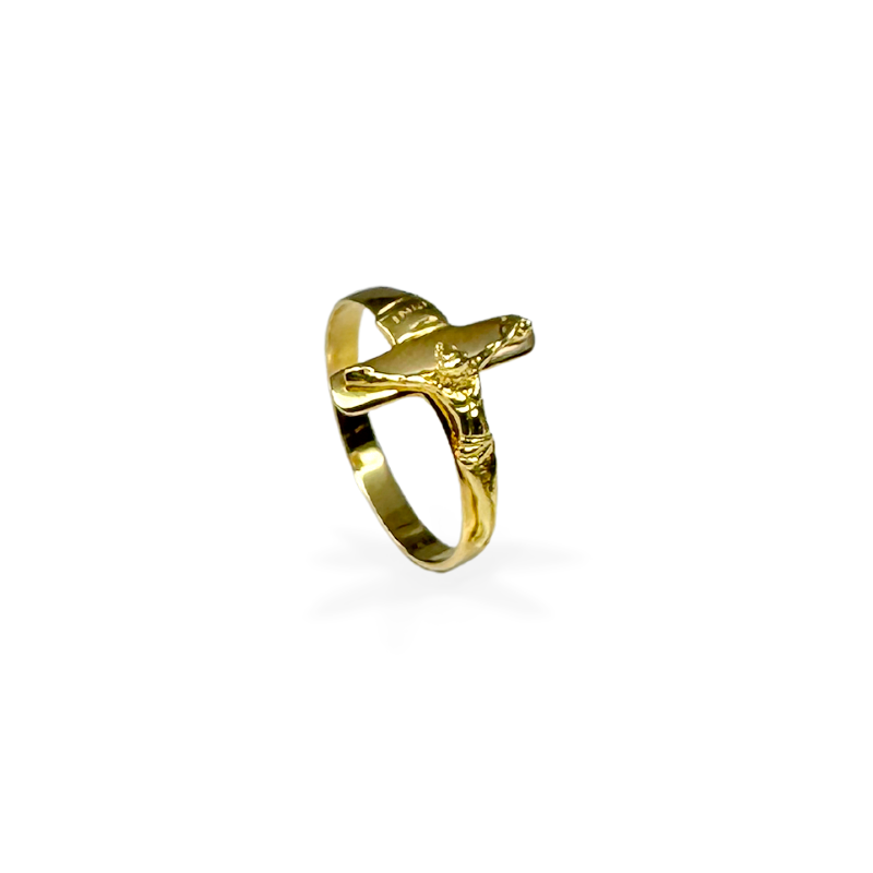 Anello in Oro con Croce - Oro18kt