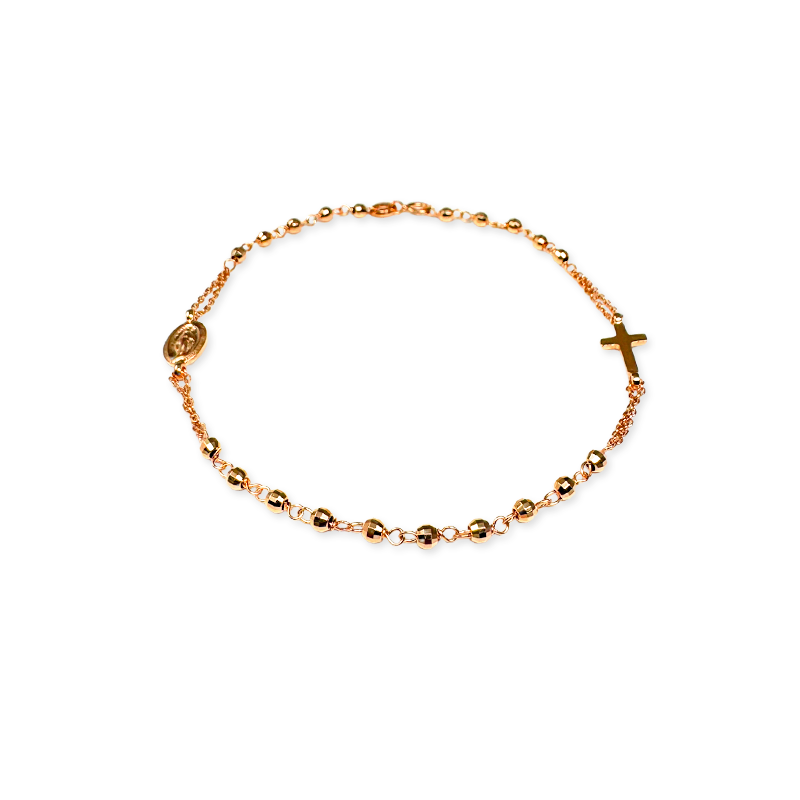 Bracciale rosario in Oro Rosa - Oro18kt