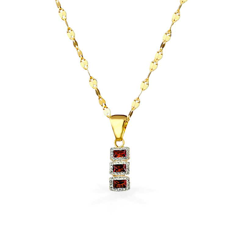 Collana 3 quadri - Oro18kt - varie colorazioni
