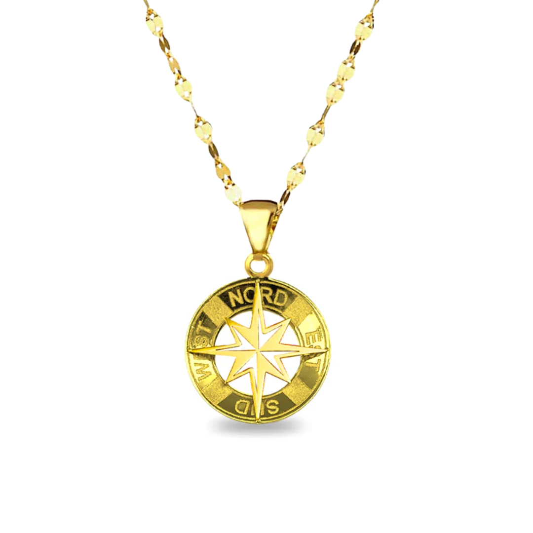 Collana Rosa dei Venti in Oro Giallo - Oro18kt