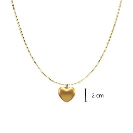 Collana in Oro - "CUORE 3D LUCIDO" - Oro18kt