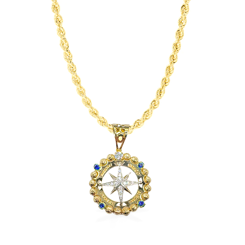 Collana Rosa dei Venti in varie colorazioni - Oro18kt - Collana laser