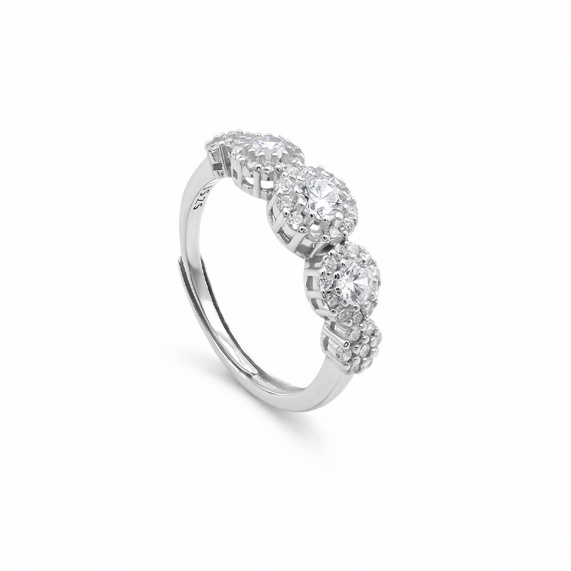 Anello "Cinque" regolabile - Argento925