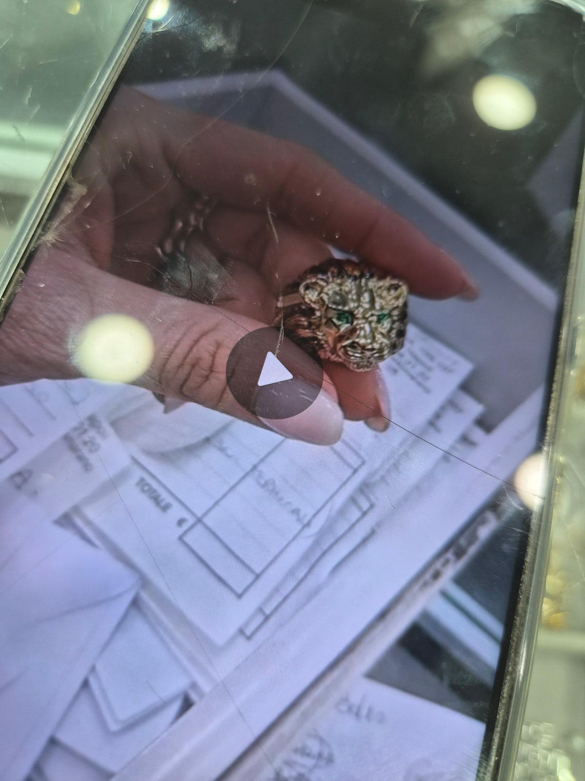 Anello leone graziella Air oro 18kt