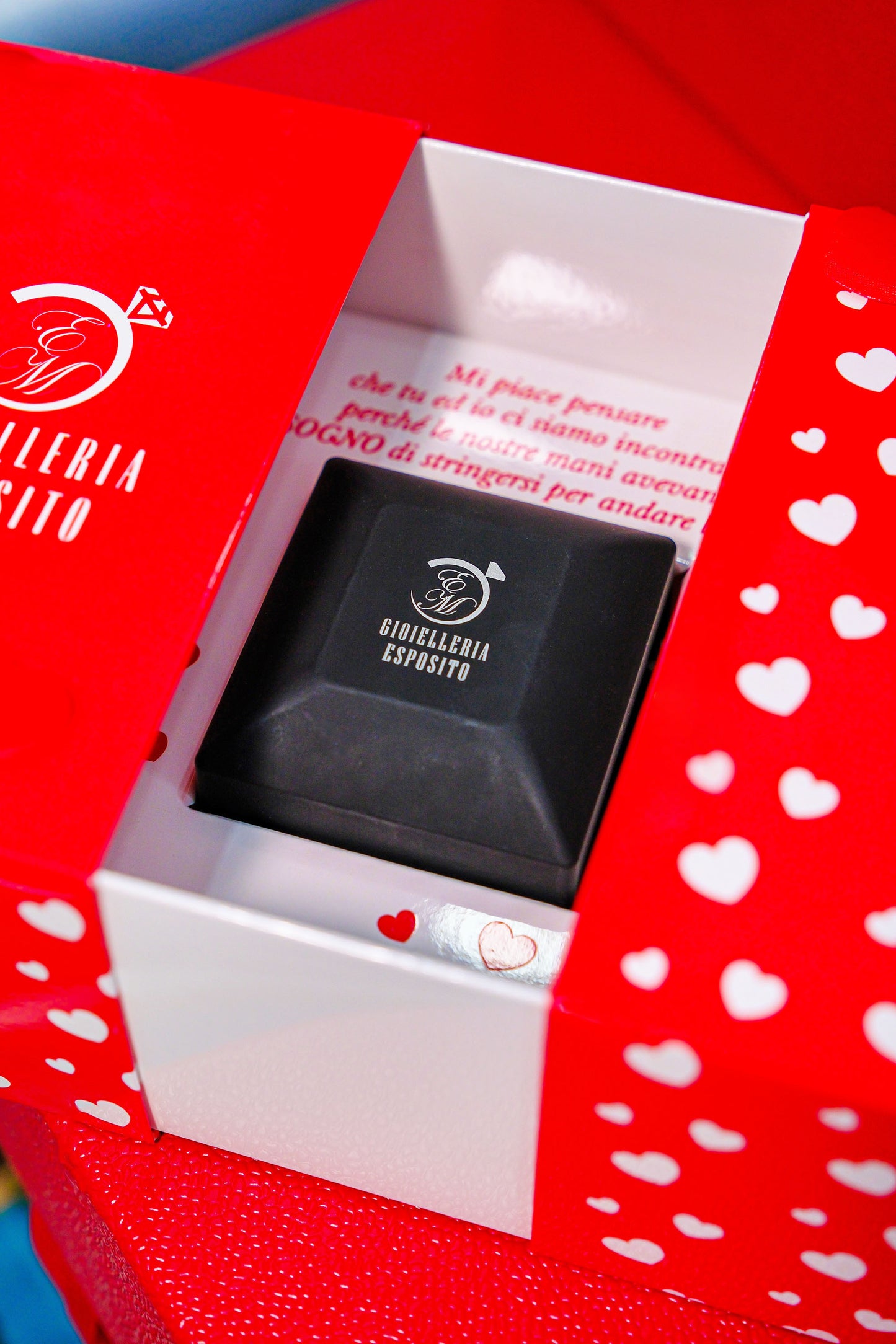 Special Edition - Anello Intreccio mani in Argento925 + Box San Valentino / Colore Oro