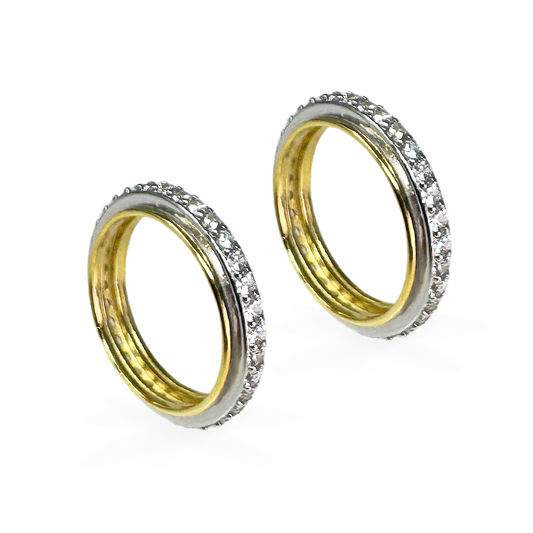 Fedine in Argento925 con giro zirconato - Colore Oro