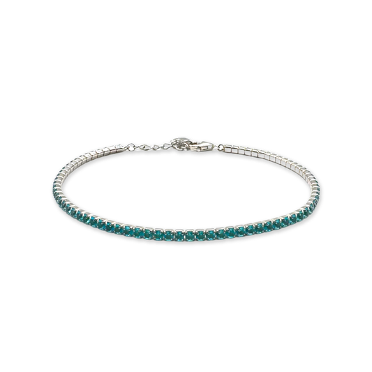 Bracciale Micro Tennis in Argento 925 - Silver e Zirconi Celeste