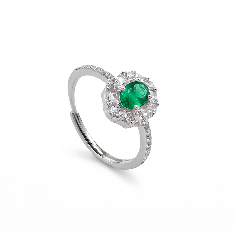 SET KATE: Anello + Collana + Orecchini - Argento925 - Colore Verde