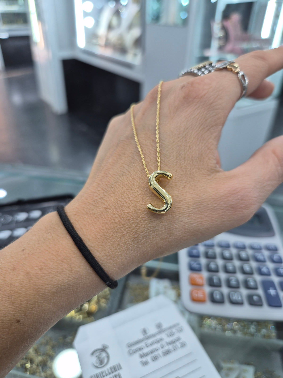 Collana con iniziale Oro18kt