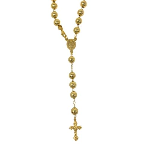 Collana Rosario modello grande in Argento 925 - Colore Oro