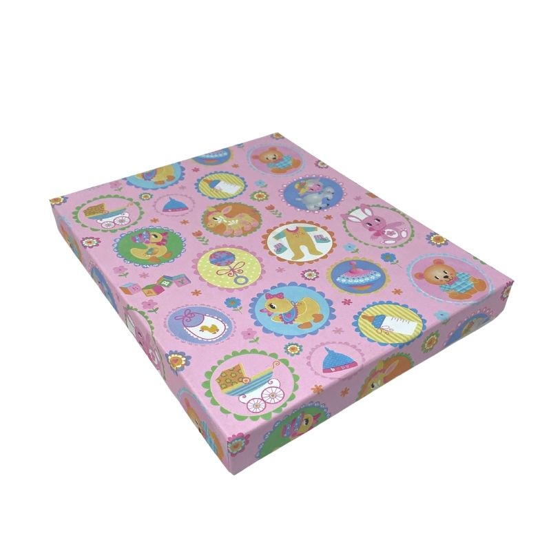 Cornice in Argento Kids Rosa con Fiori e Farfalle - Modello Small