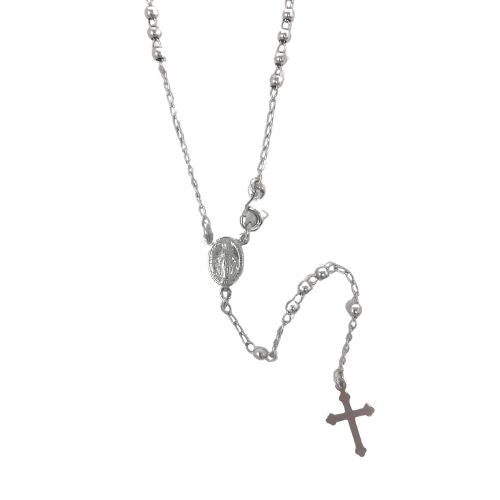 Rosario con croce Gotica - Argento 925 - Colore Argento