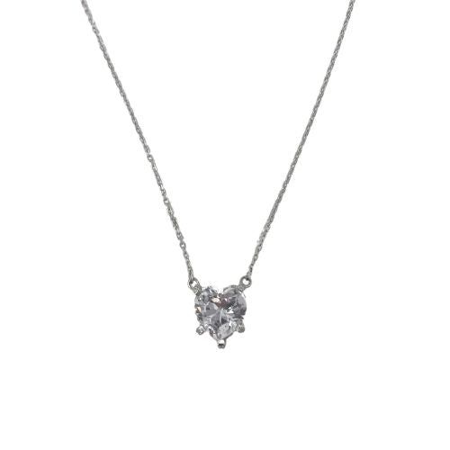 Collana AMORE con Cuore Brillante - Argento 925