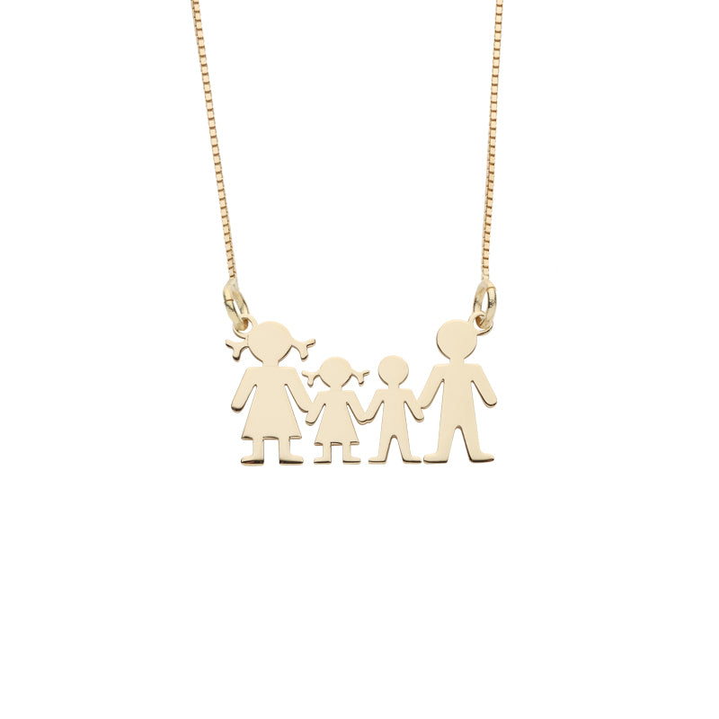 Collana FAMIGLIA in Argento925 con Bambini - Disponibile in 3 Colori