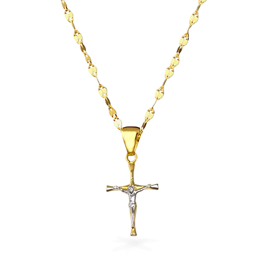 Collana in Oro con Croce - Oro18kt