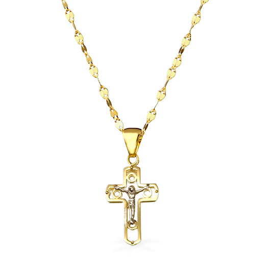 Collana in Oro con Croce - Oro18kt