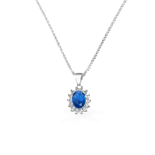 Collana Gemma in Argento925 - Colore Blu