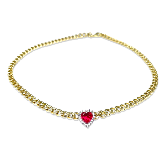 Collana Cuore in Argento925 - Colore Oro