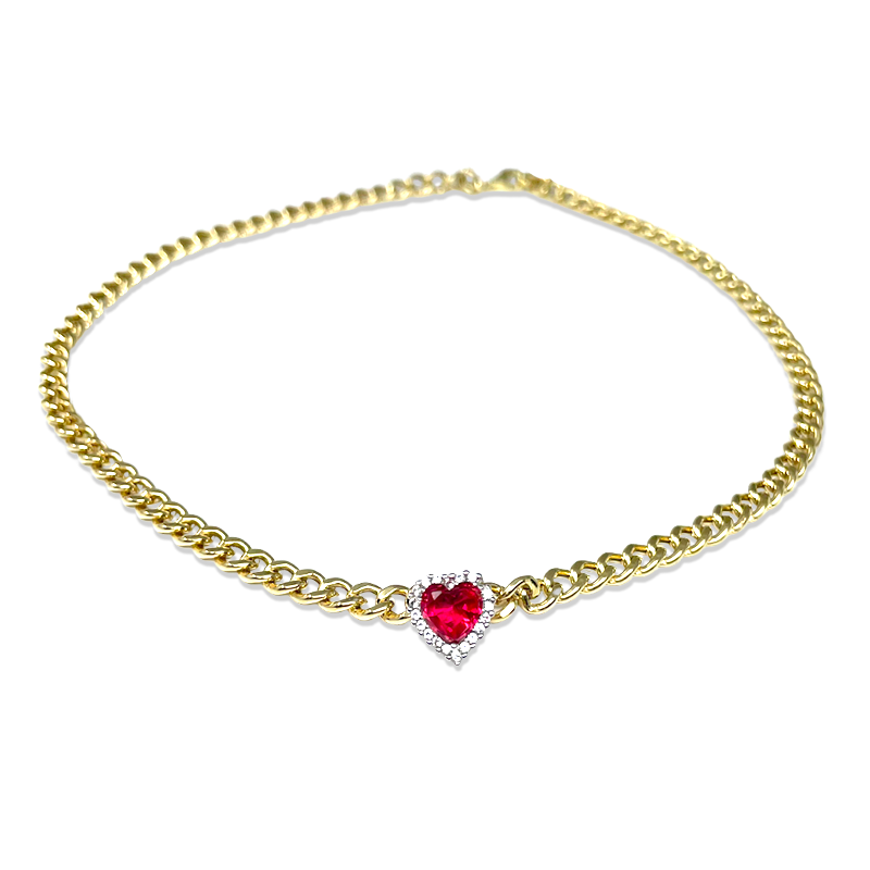 Collana Cuore in Argento925 - Colore Oro