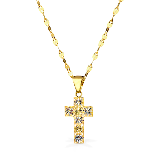 Collana in Oro con pendente Croce particolare in Oro - Oro18kt