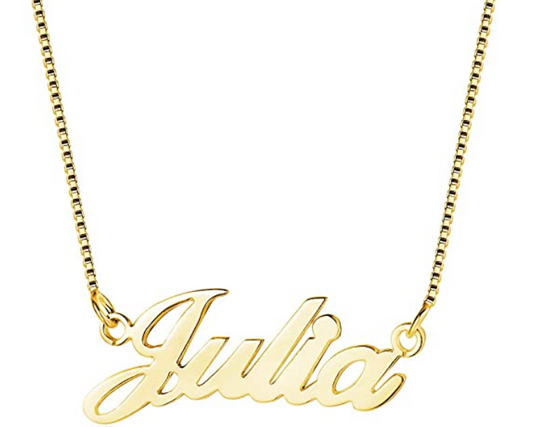 Collana con Scritta Personalizzata in Argento925 - Colore Gold