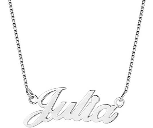 Collana con Scritta Personalizzata in Argento925 - Colore Silver