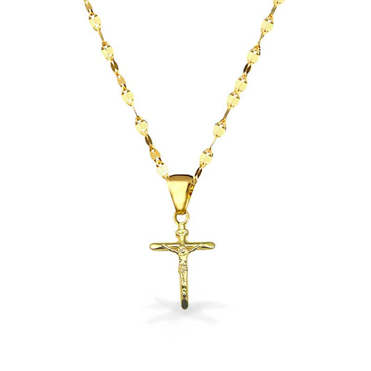 Collana in Oro con pendente Croce piccola in Oro - Oro18kt